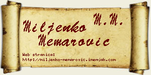 Miljenko Memarović vizit kartica